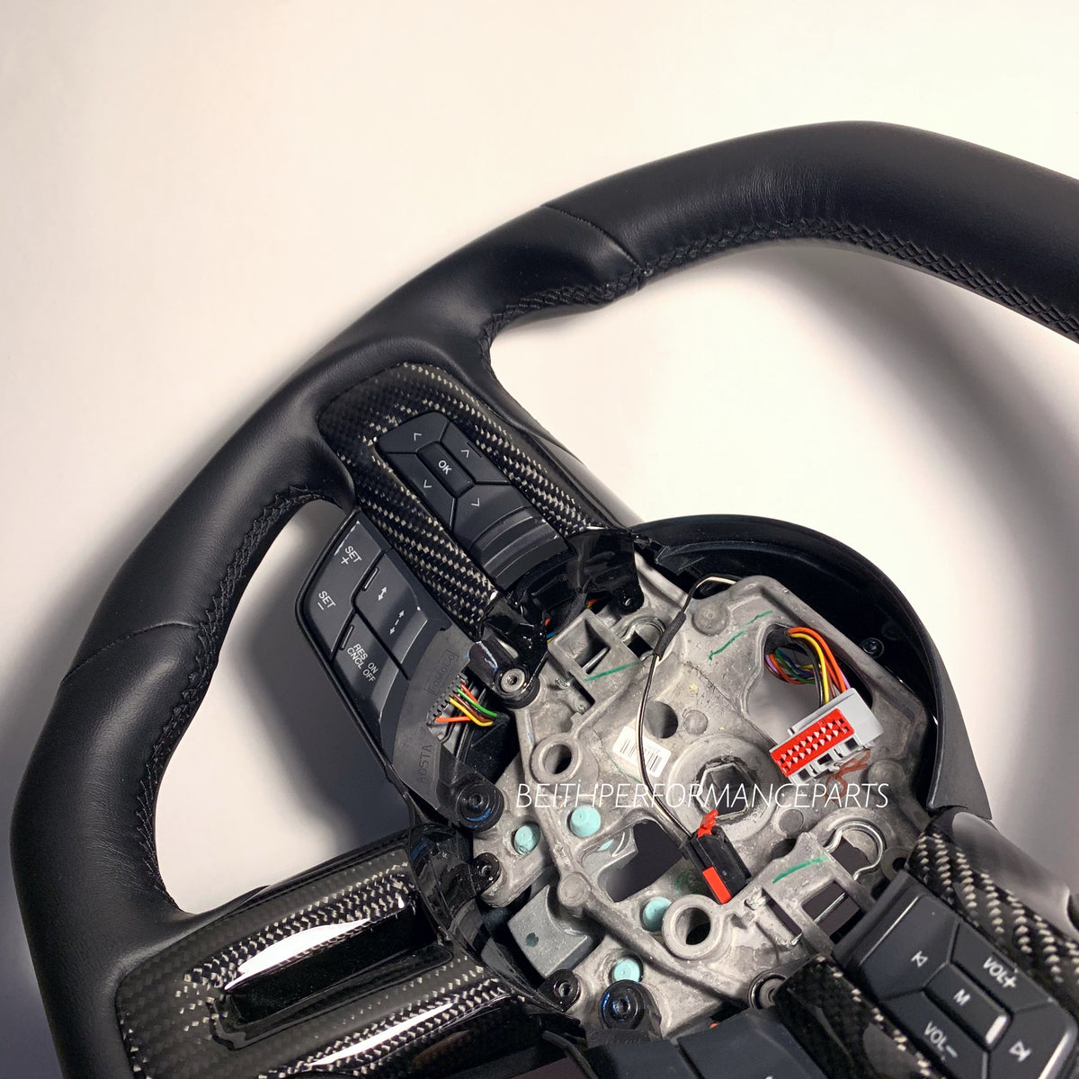 2015-2017 Ford Mustang – Custom Full Black Leather – With Carbon Bezels