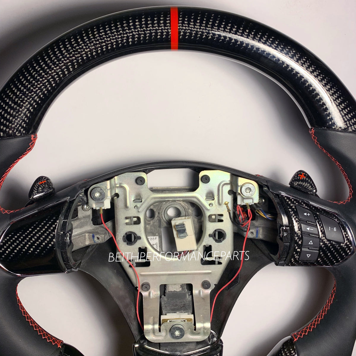 2006-2013 Chevrolet Corvette – Carbon – Red Stitch, Red Stripe