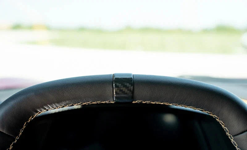 C8 Corvette Blue Carbon Fiber 12 O'Clock Steering Wheel Trim