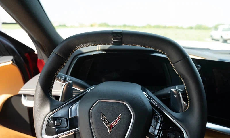 C8 Corvette Blue Carbon Fiber 12 O'Clock Steering Wheel Trim