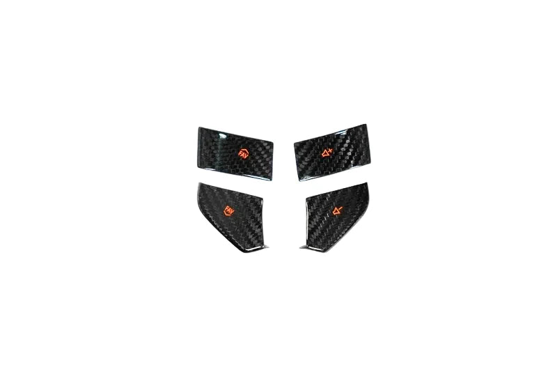 2020–2023 C8 Corvette Stingray Carbon Fiber Steering Wheel Button Covers – 4PC
