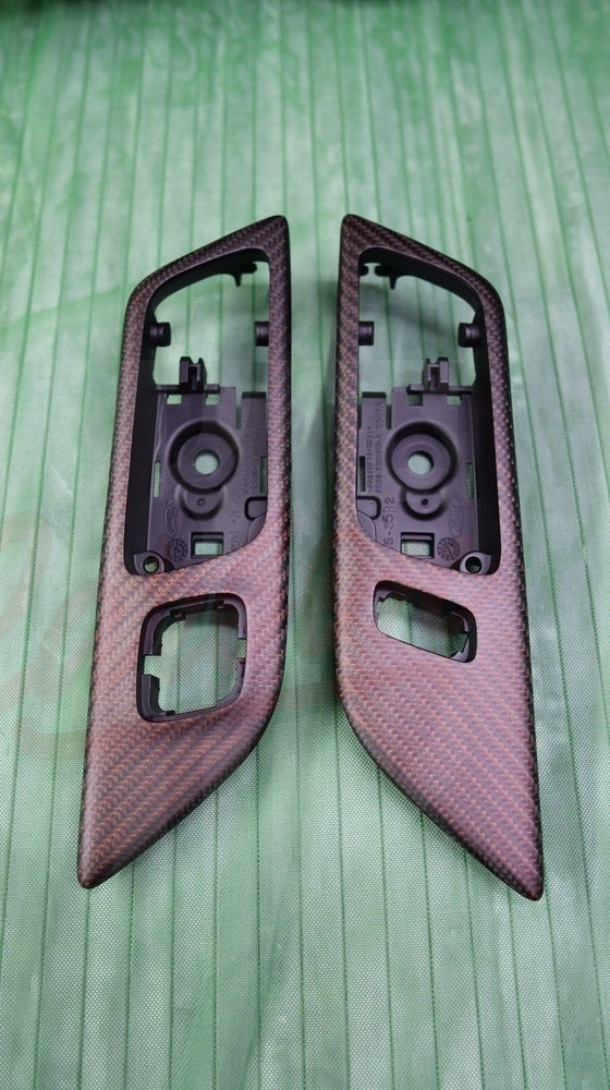 2015-2023 S550 Mustang Matte Reflective Red Carbon fiber Active Door Handle