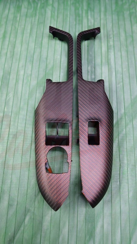 2015-2023 S550 Mustang Matte Reflective Red Carbon fiber Window Switch
