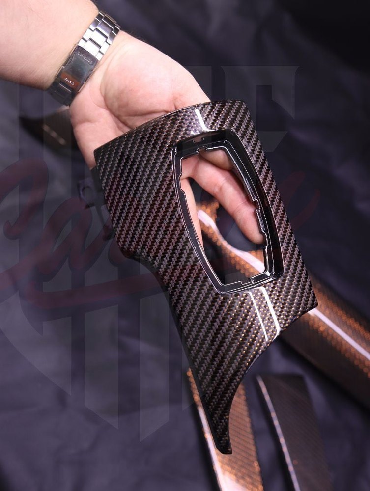 2015-2023 S550 Mustang Orange Reflective Carbon Fiber Dashboard Trim