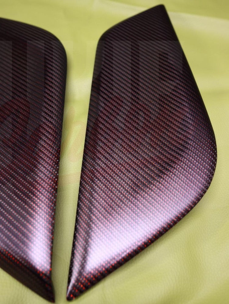 2015-2023 S550 Mustang Matte Red Carbon Fiber Knee Pads