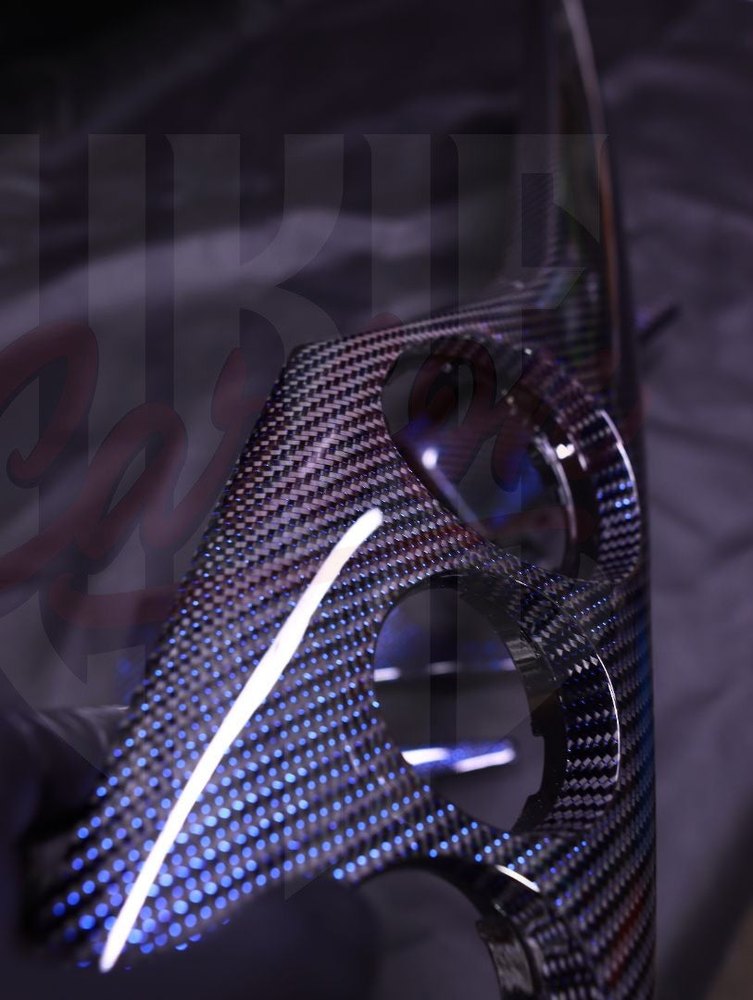2015-2023  Mustang S550 Reflective Blue Carbon Fiber Dashboard Trim