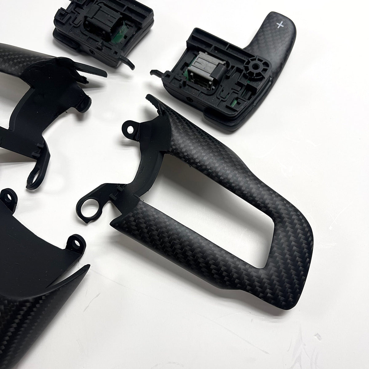 2015+ Ford Mustang – Matte Carbon Trim + Paddles