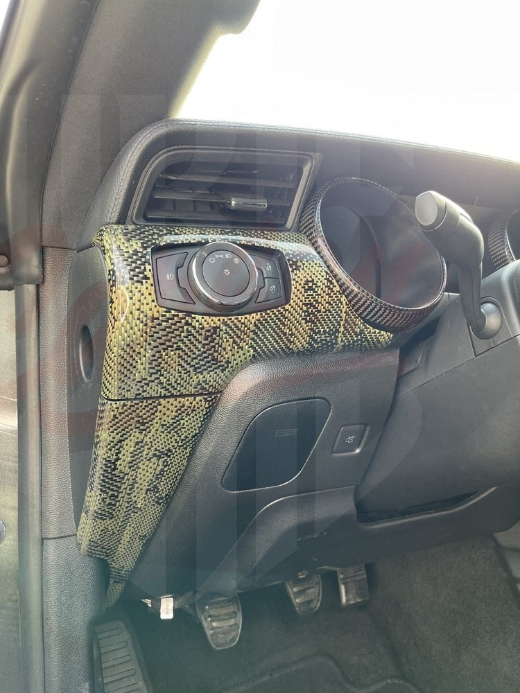 2015-2023 Mustang S550 Green Camo Carbon Fiber Interior Kit