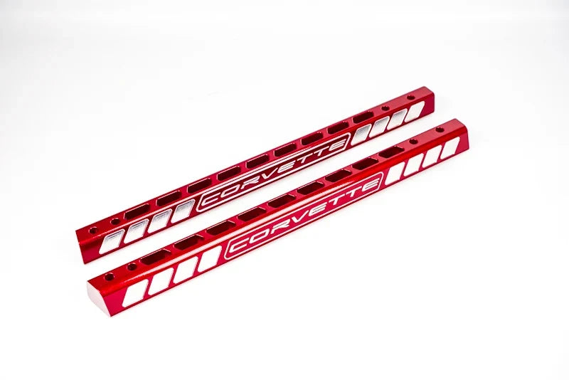 C8 Corvette Billet Strut Tower Support Bars – Red