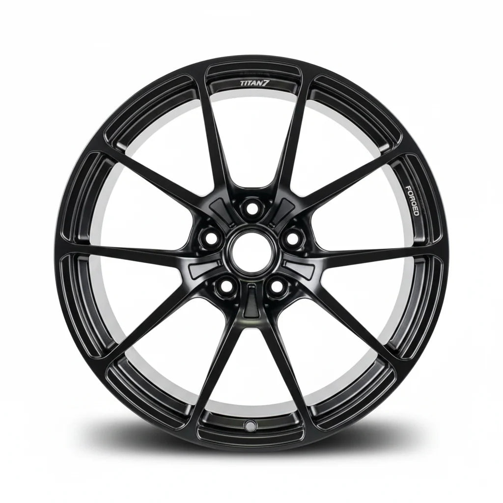 Titan 7 T-P5 C8 Corvette Forged Wheels – Advanced Dark Gunmetal (18x10.5 / 19x12)