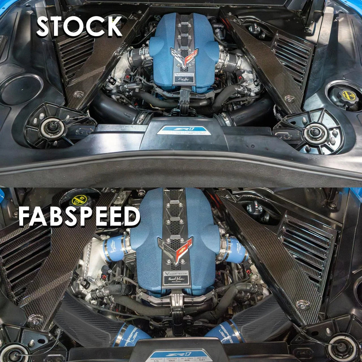 2025+ Chevrolet Corvette C8 ZR1 / 2026+ ZR1X Fabspeed High-Flow Carbon Fiber Intake Pipes