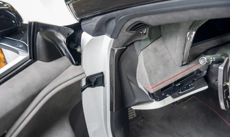 2020+ Corvette C8 Carbon Fiber Dashboard Door Sill Trim