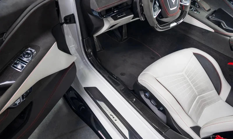 C8 Corvette Carbon Fiber Inner Door Sill Panels