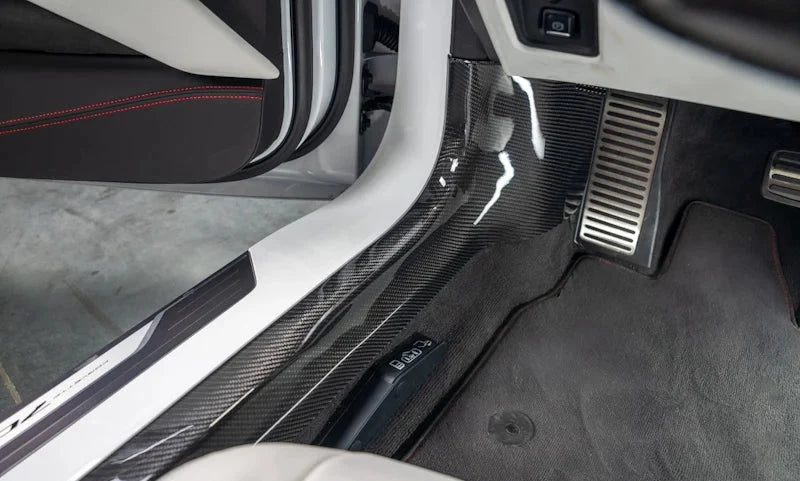 C8 Corvette Carbon Fiber Inner Door Sill Panels