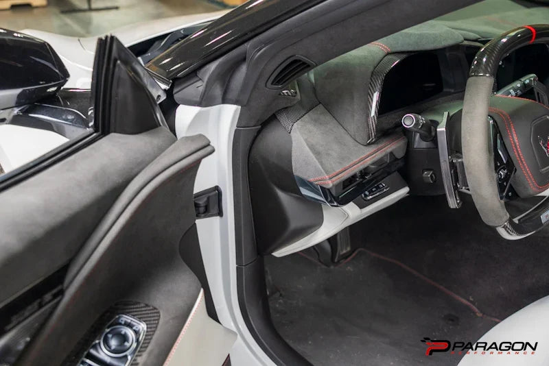 Corvette C8 Carbon Fiber Dashboard Side Covers (Driver & Passenger)