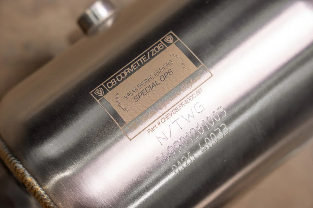 Valvetronic Chevy Corvette C8 / C8 Z06 400 Cell Catted Downpipes