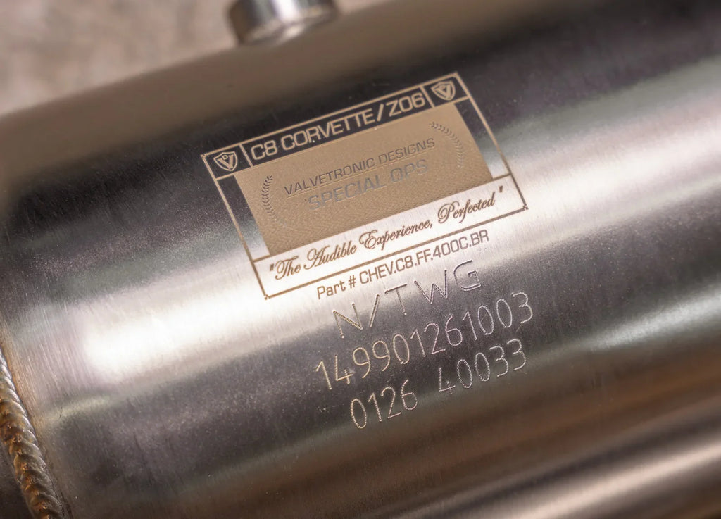 Valvetronic Chevy Corvette C8 / C8 Z06 400 Cell Catted Downpipes