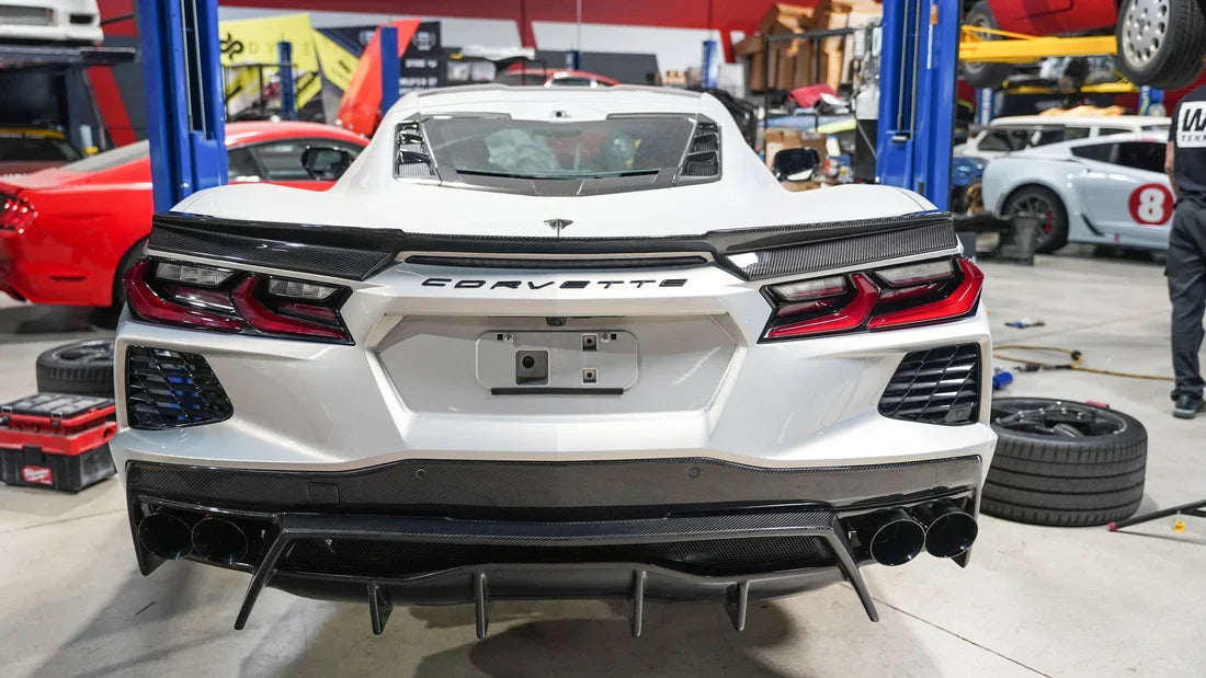 Corvette C8 Carbon Fiber Rear Spoiler Delete