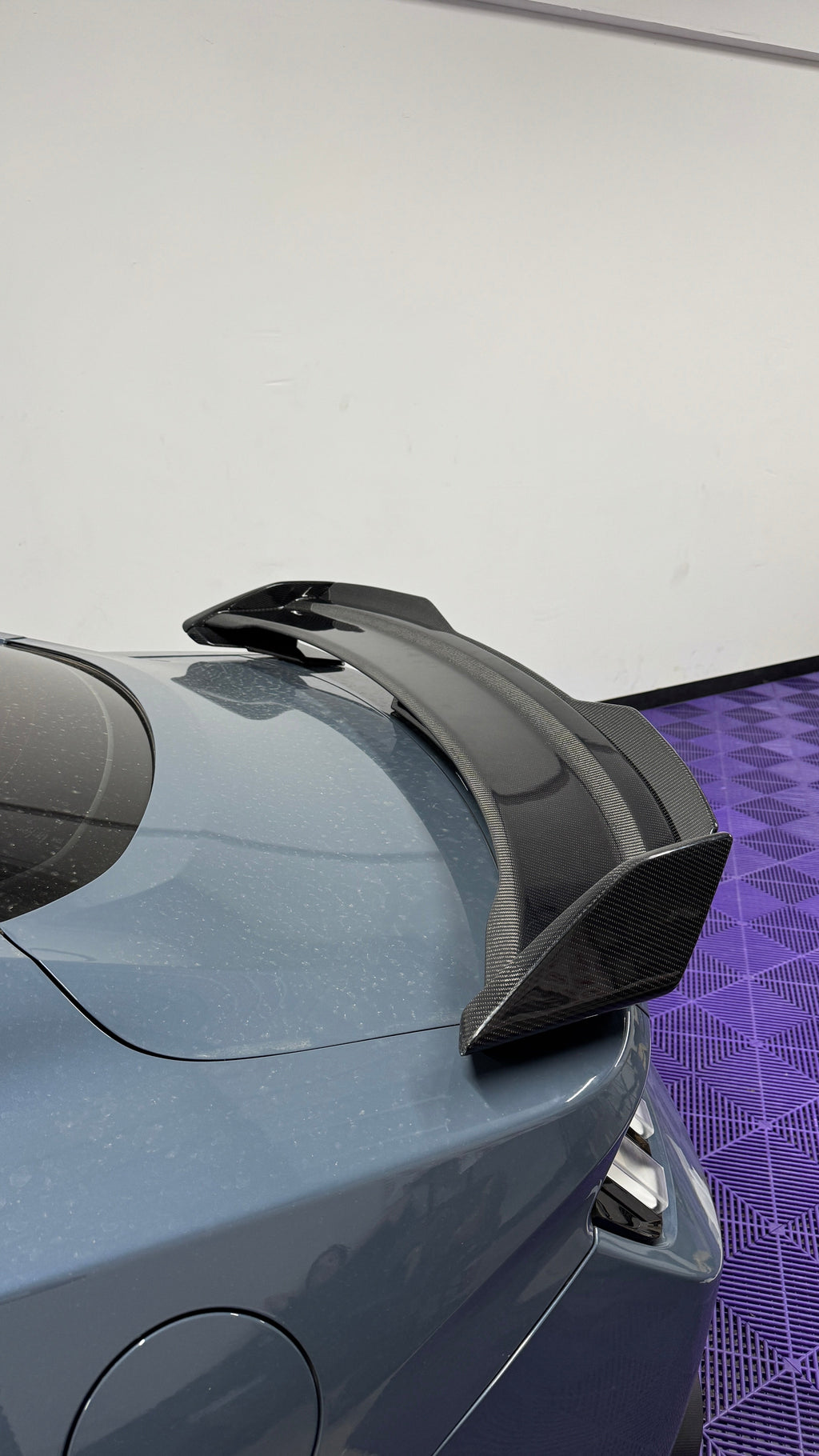 2024+ Mustang S650 Dark Horse Rear Spoiler Gloss Carbon Fiber 2pcs