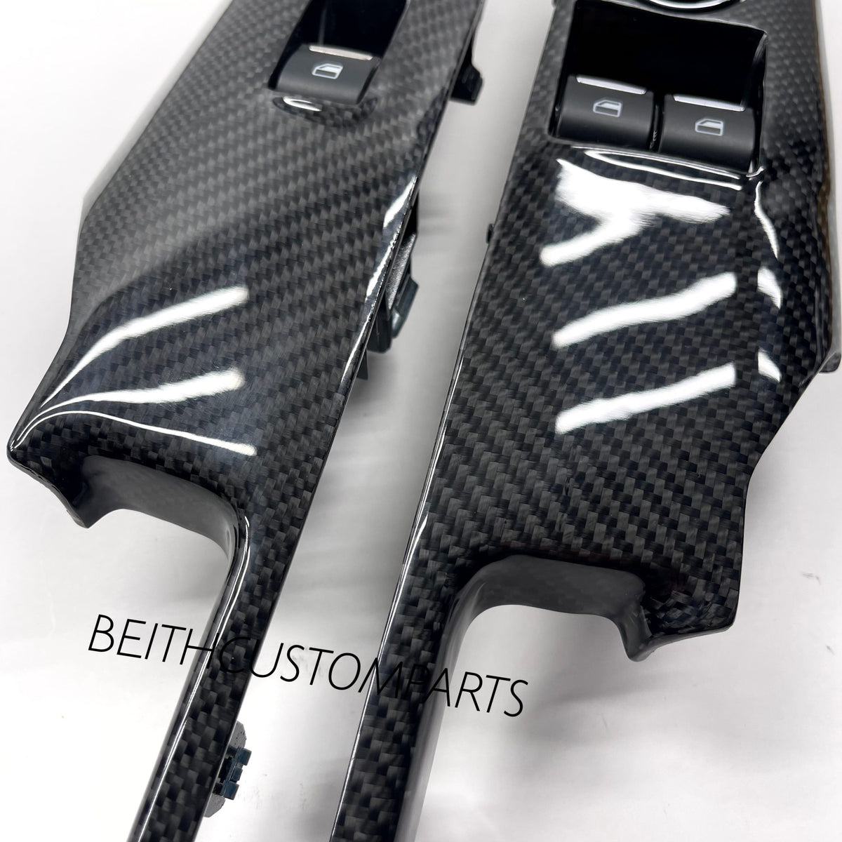 2015+ Ford Mustang – Gloss Carbon Window Switch Trims