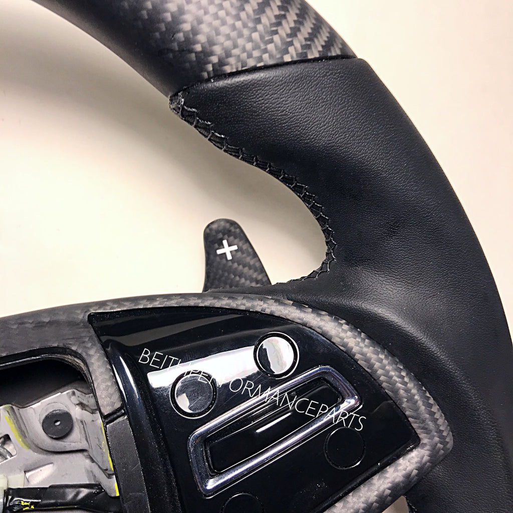 2016+ Cadillac ATS-V – Matte Carbon – Black Stitching