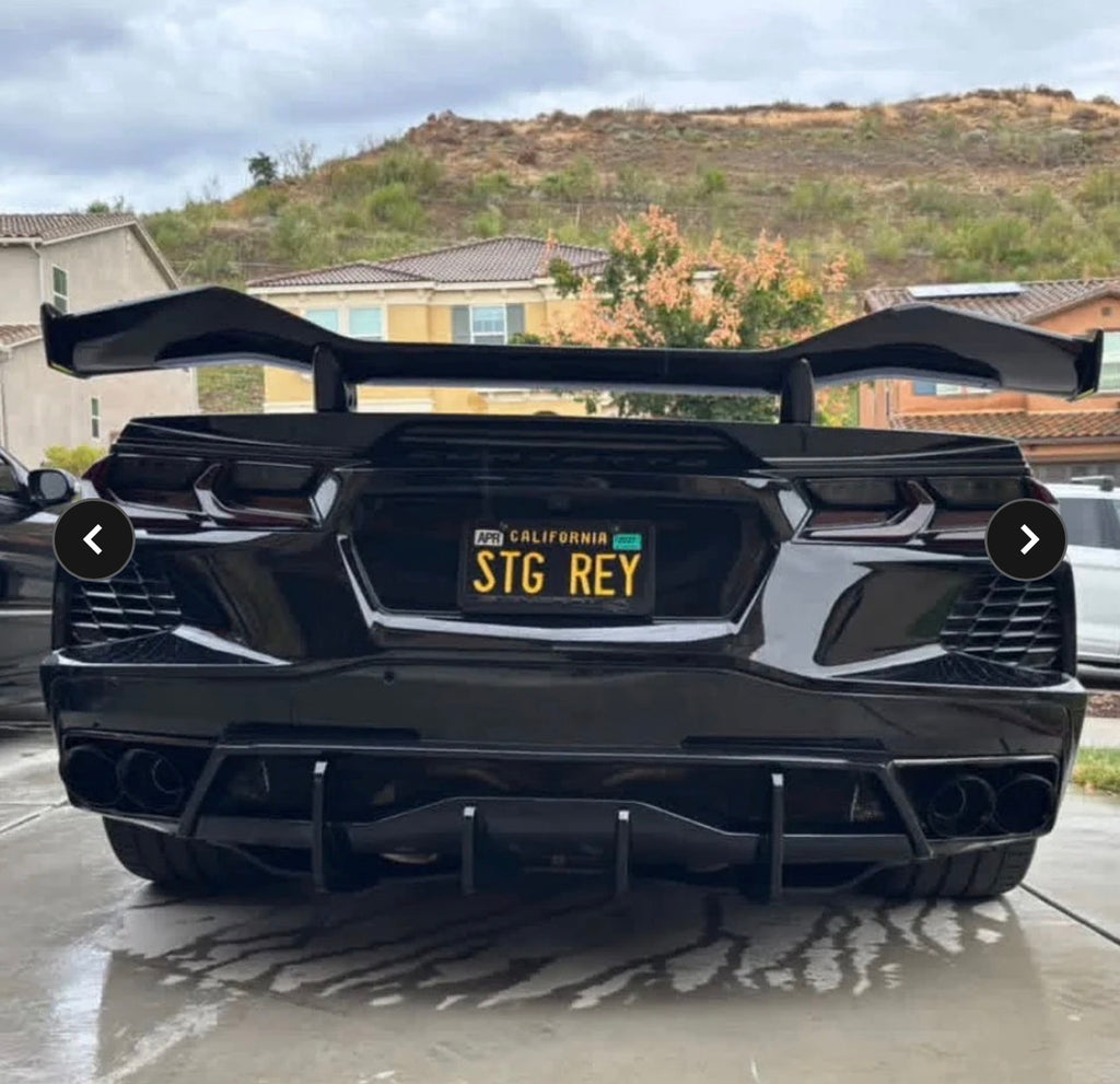 2020-2027 C8 Rear Diffuser Module Shark Fins for Grand Sport / E-Ray / Stingray
