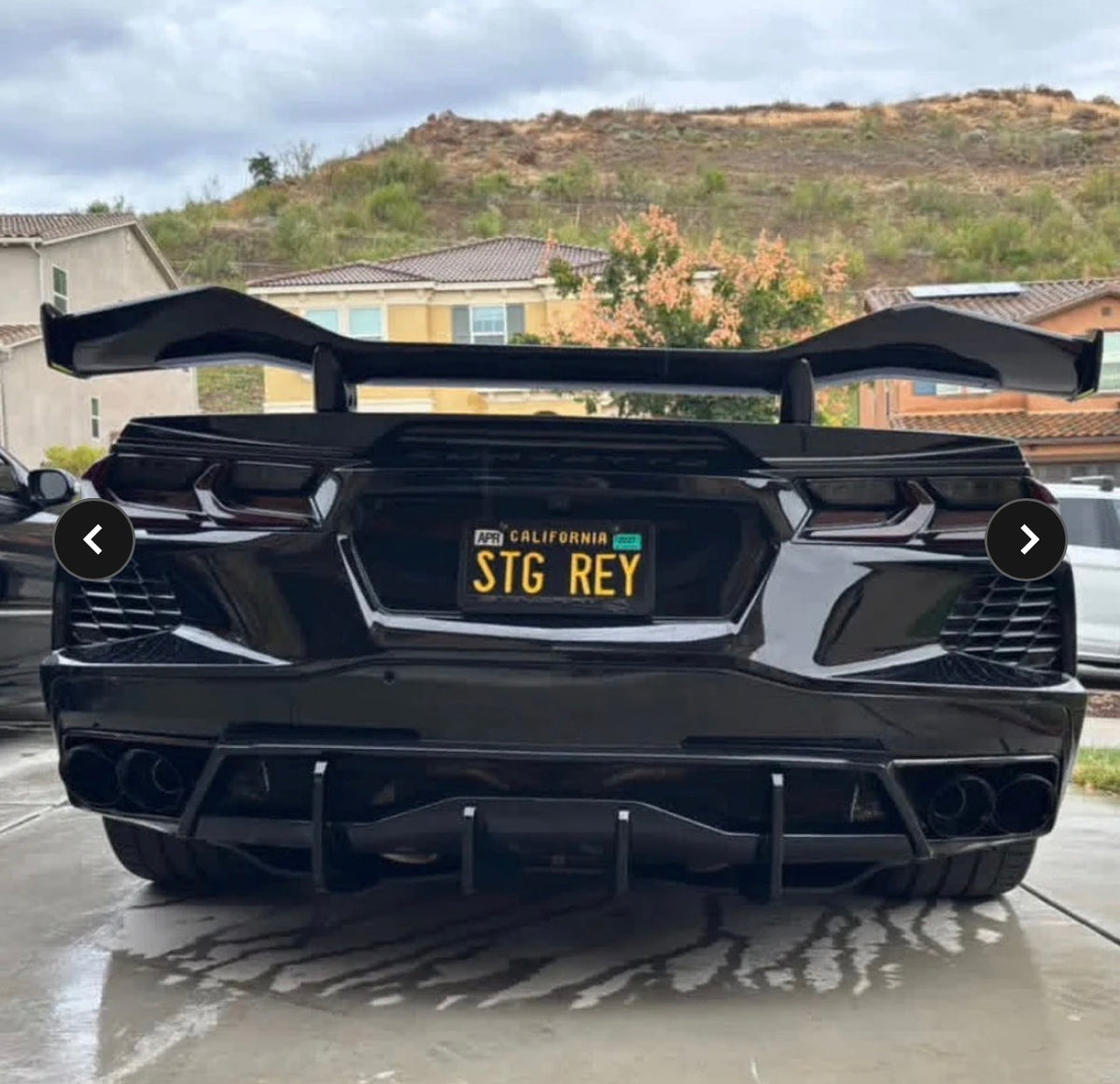 2020-2027 C8 Rear Diffuser Module Shark Fins for Grand Sport / E-Ray / Stingray