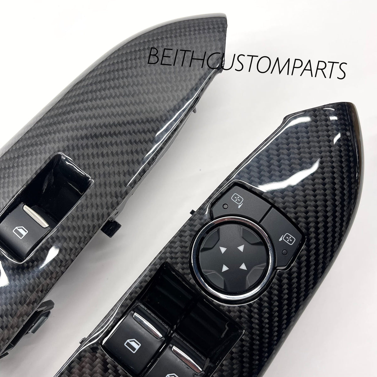 2015+ Ford Mustang – Gloss Carbon Window Switch Trims