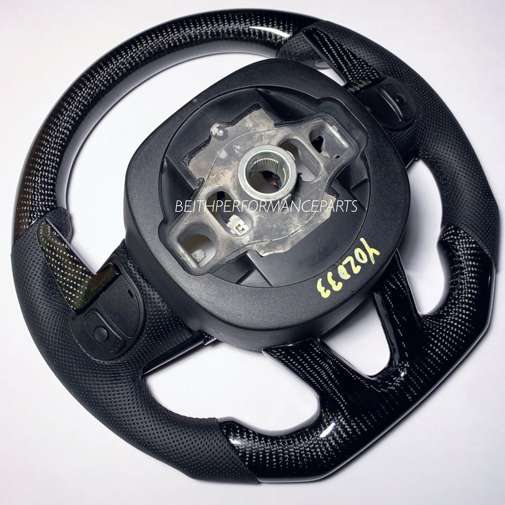 2015+ Dodge Charger/Challenger – Carbon – Black Stitching