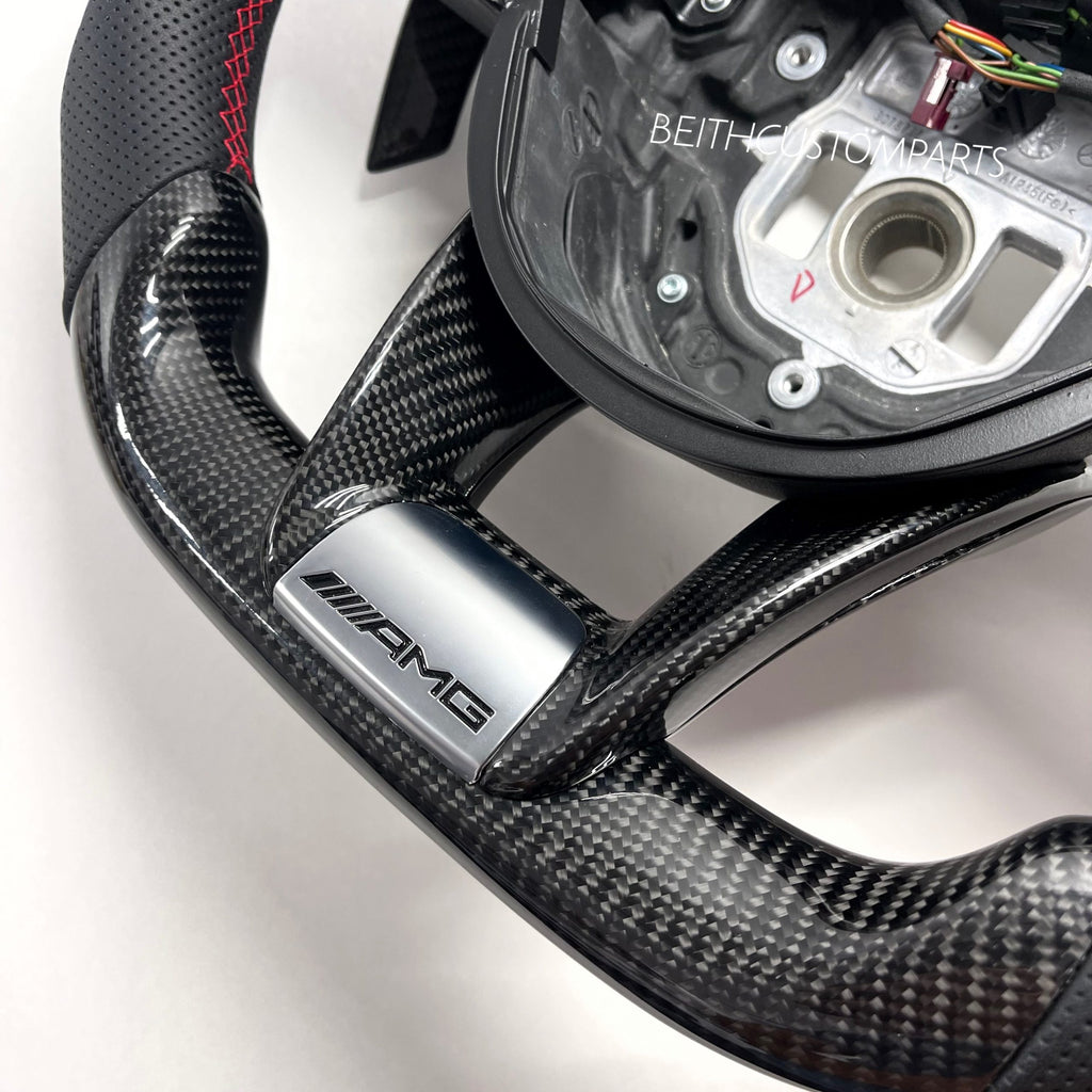 2015-2018 Mercedes W205 GLA GLC AMG GT – Carbon – Red Stitching