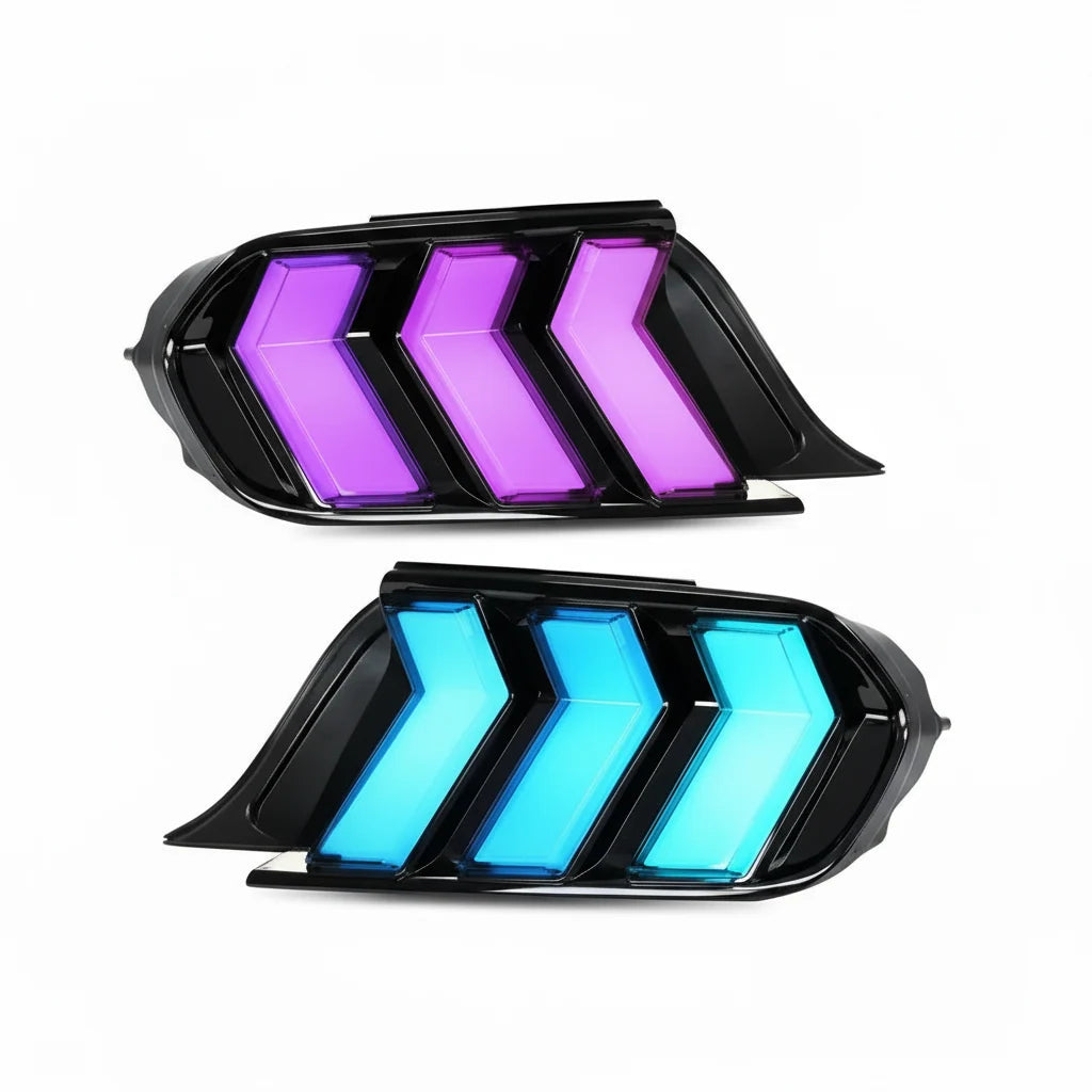 2015-2023 Ford Mustang S650 Style Tail Lights RGB DRL Animation
