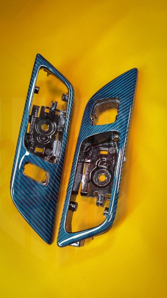 2015-2023 Mustang S550 Blue Carbon Fiber Active Door Handles