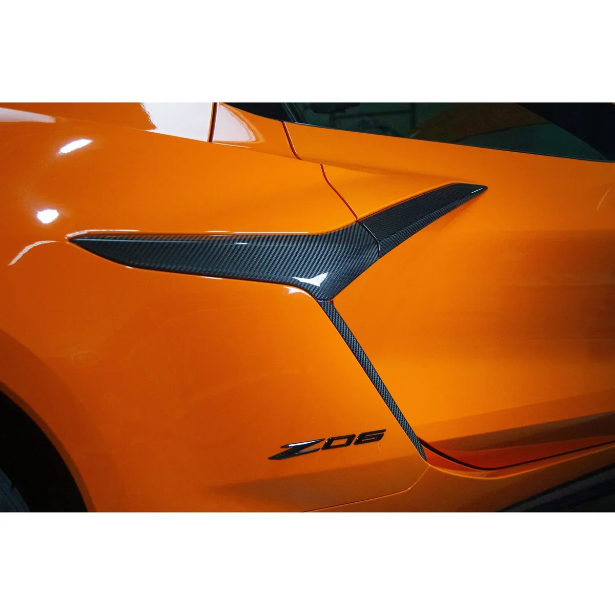 2022–2027 Corvette C8 Z06 / E-Ray Dry Gloss Carbon Fiber Door Handle & Quarter Panel Replacement Trim Kit