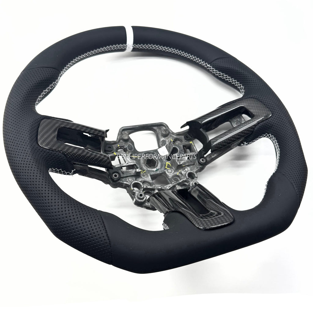 2018+ Ford Mustang – Leather – White Stitching