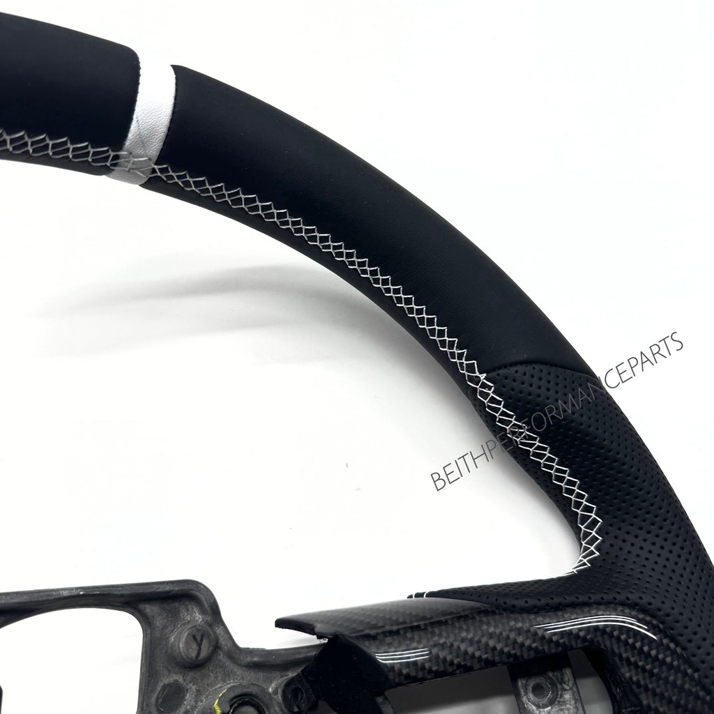 2018+ Ford Mustang – Leather – White Stitching