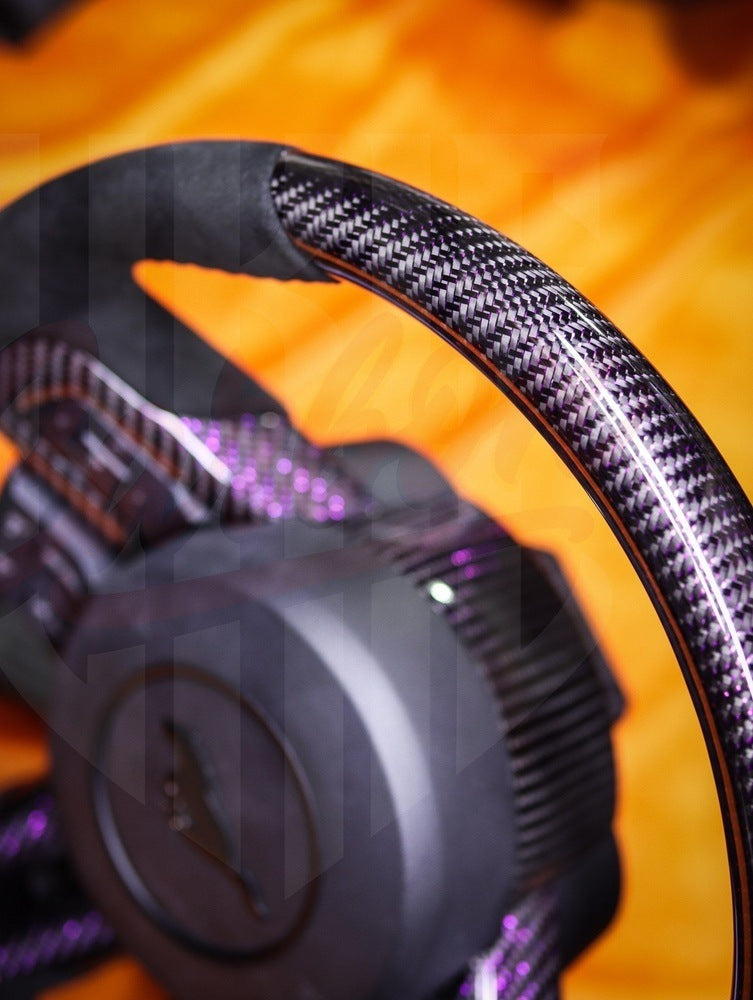 2015-2023 Mustang S550 PURPLE REFLECTED CARBON FIBER Steering Wheel