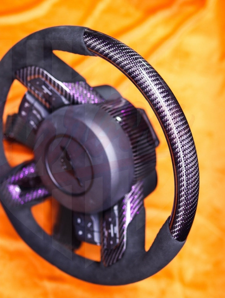 2015-2023 Mustang S550 PURPLE REFLECTED CARBON FIBER Steering Wheel