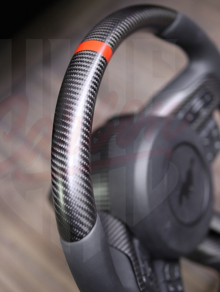 2015-2023 Mustang S550 Matte Carbon Fiber  Steering Wheel