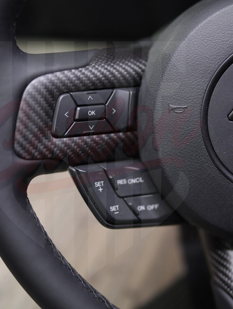 2015-2023 Mustang S550 Matte Carbon Fiber  Steering Wheel
