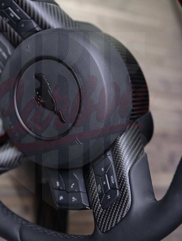 2015-2023 Mustang S550 Matte Carbon Fiber  Steering Wheel