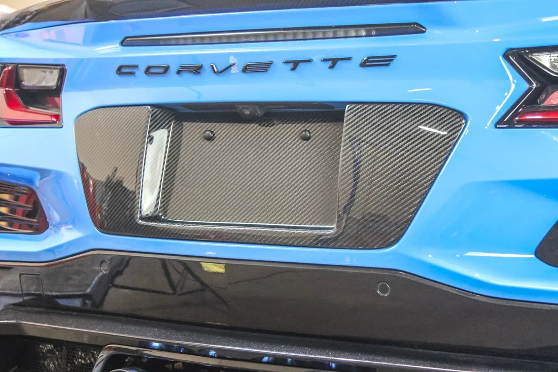 Chevrolet Corvette C8 Z06 Carbon Fiber License Plate Backing