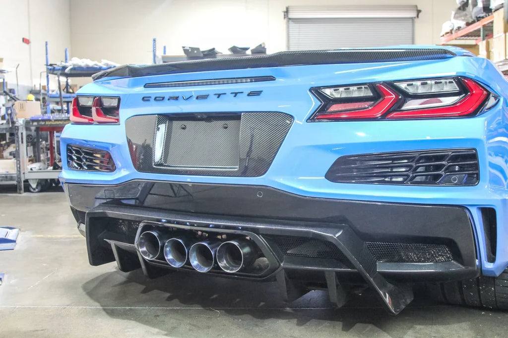 Chevrolet Corvette C8 Z06 Carbon Fiber License Plate Backing