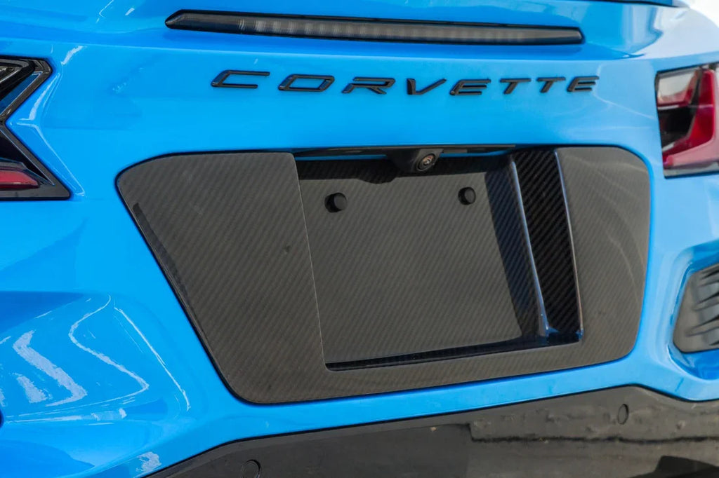 Chevrolet Corvette C8 Z06 Carbon Fiber License Plate Backing