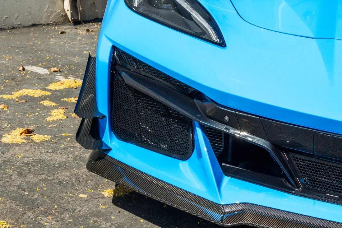 Carbon Fiber Front Bumper Canards for C8 Z06