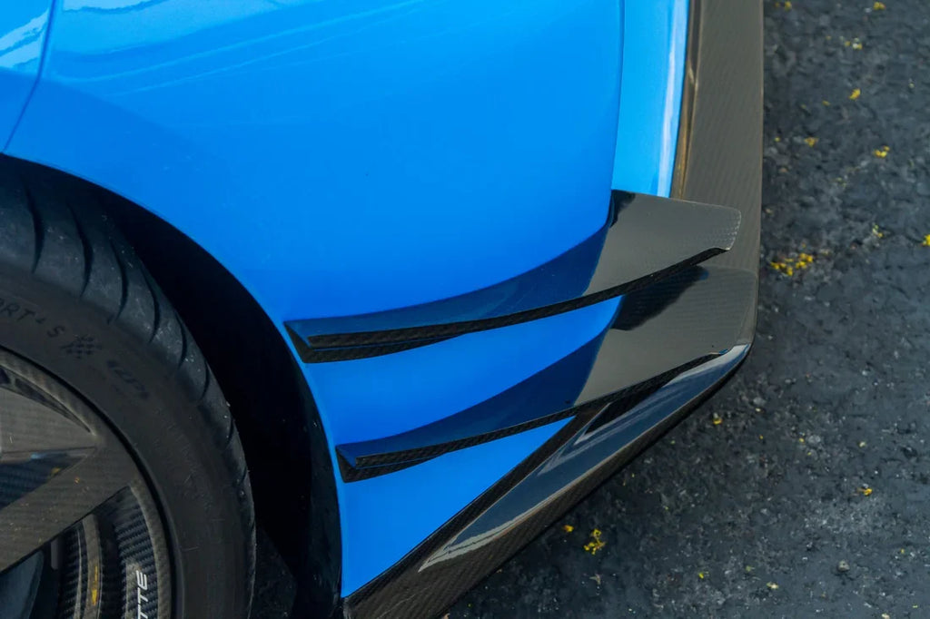 Carbon Fiber Front Bumper Canards for C8 Z06