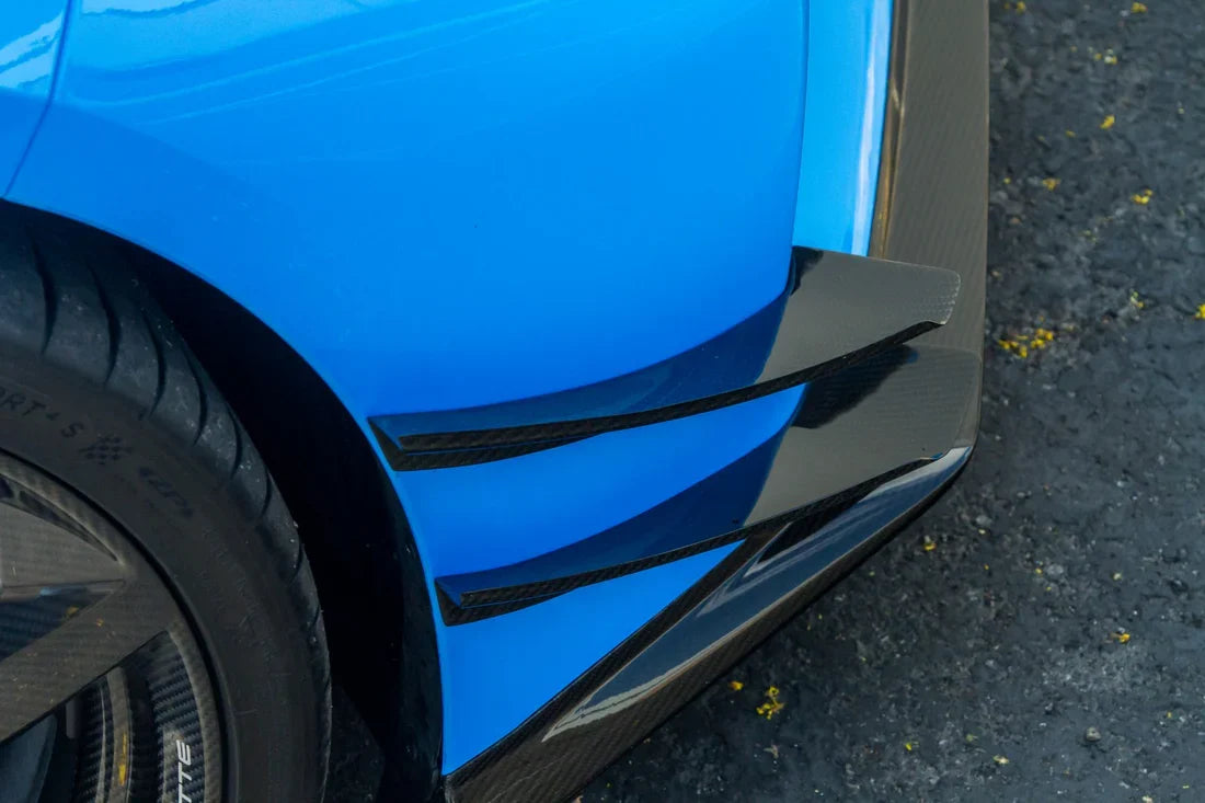 Carbon Fiber Front Bumper Canards for C8 Z06