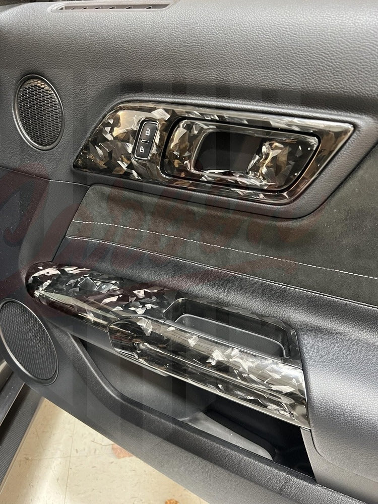 2015-2023 Mustang S550 Forged Carbon Fiber Door Panel Trim