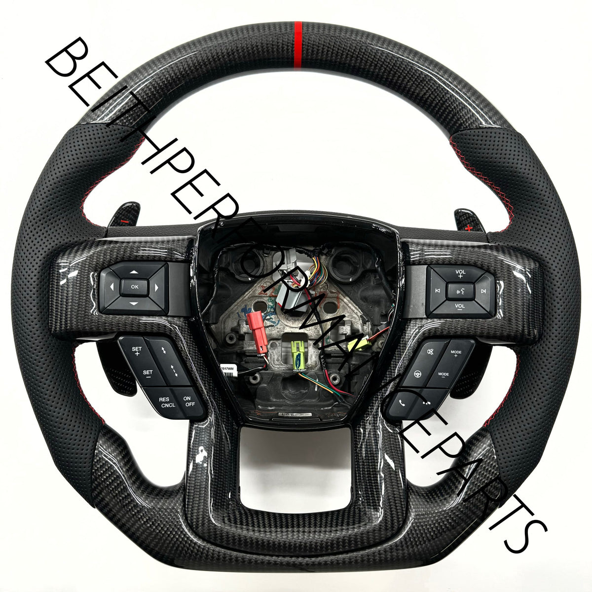 2017-2020 Ford Raptor – Carbon – Heated , Red Stitching