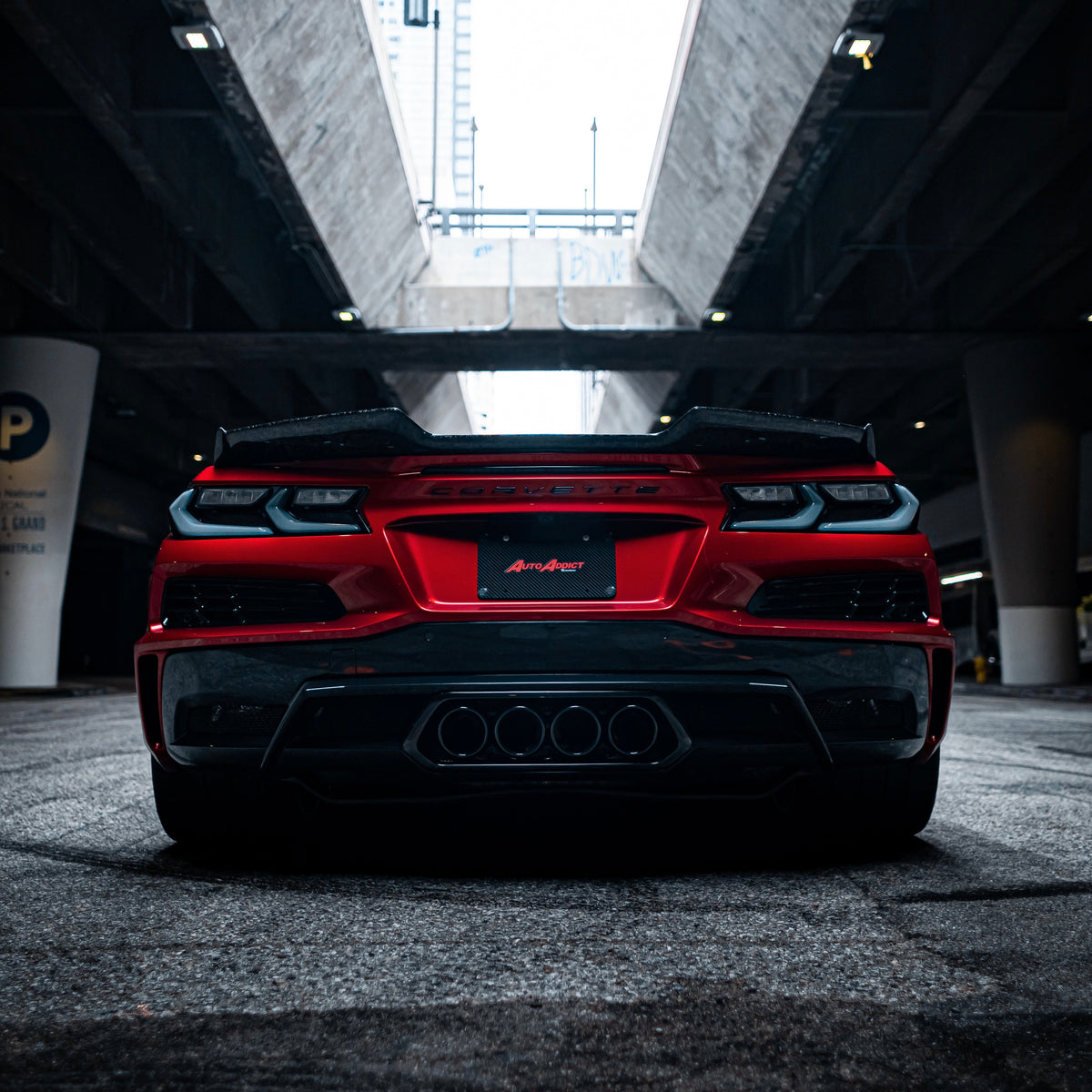 2020-2026 RGB Corvette C8 Euro Smoke Style LED Taillights Amber Sequential Pair