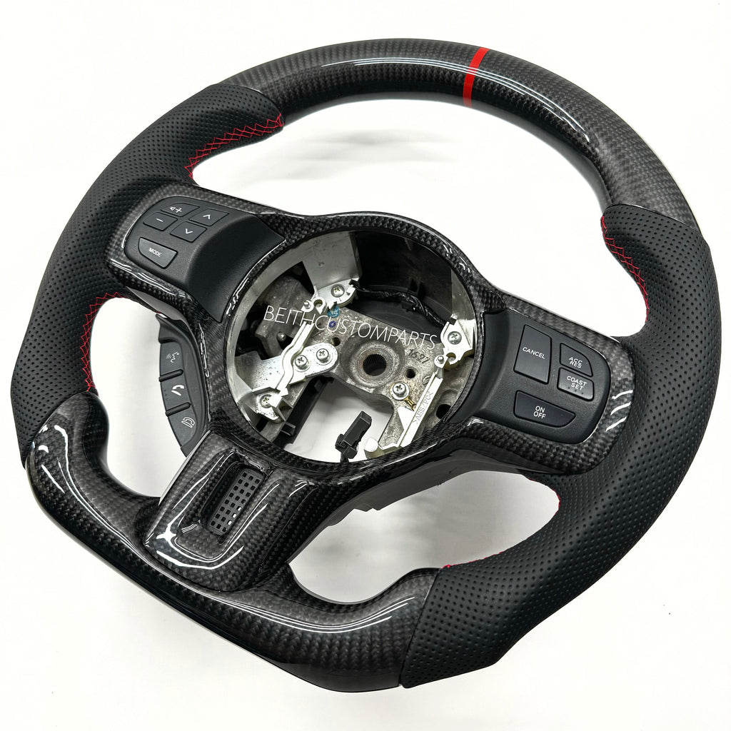 2008-2015 Mitsubishi Lancer Evo – Carbon – Red Stitch